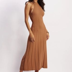 Halter neck midi dress